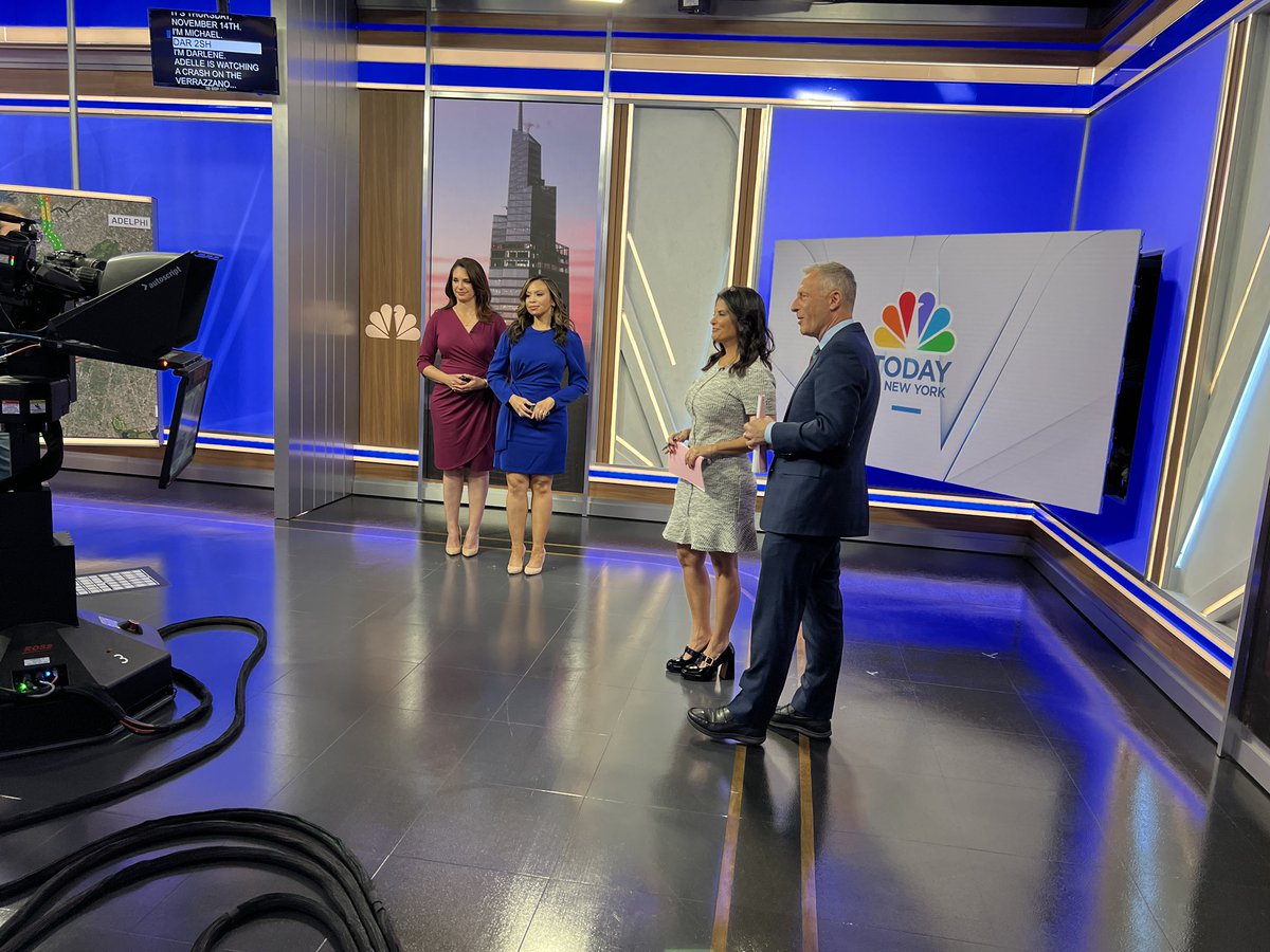 At work at 5:30am for a Today in New York shoot… #nbc4ny #NewYorkCity