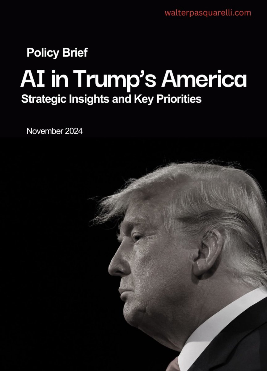 Trump's return to the White House may bring sweeping changes to U.S. AI policy. In my latest policy brief, I outline the critical areas you should watch

linkedin.com/posts/walter-m…

_________
#uselections #AIpolicy #trump #speaker #AI