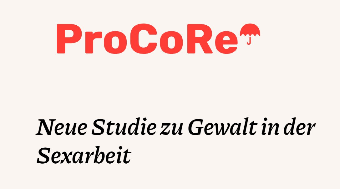 📢 Die Studie von <a href="/ProCoRe13/">ProCoRe Schweiz Suisse</a> zeigt: Gewalt ist in der #Sexarbeit weit verbreitet. Gemeinsam mit der Schweizer Koalition für die Rechte von Sexarbeitenden fordern wir die Entkriminalisierung von Sexarbeit und einen besseren Schutz vor Gewalt 👉bit.ly/3O8BPhi