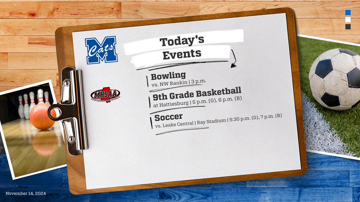 Take a look at today's athletic events taking place in MPSD! #wearemeridian