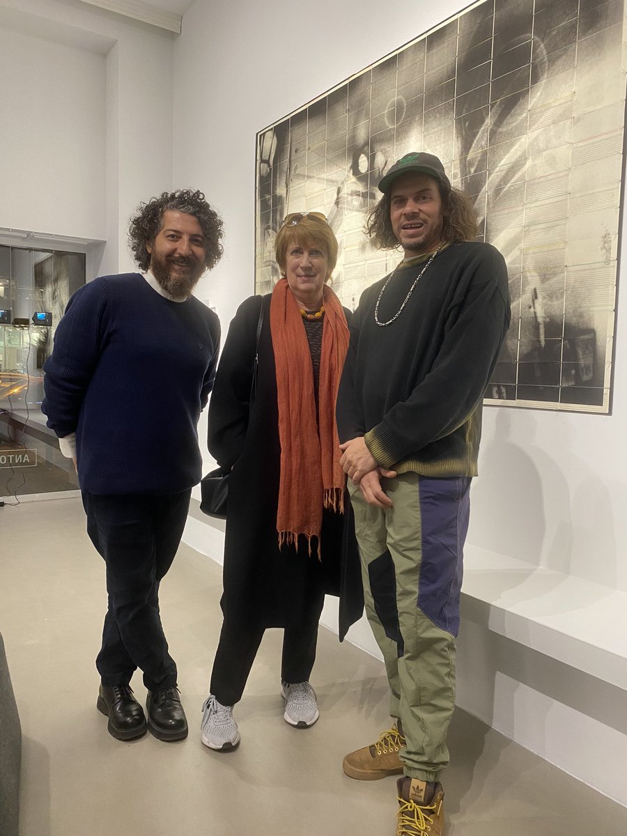 Great to meet up with British photographer Antony Cairns at the preview of his exhibition CTY: PIECES <a href="/KaAtolye/">Ka</a> . Such an interesting technique to take digital photography back to analogue and print in a dark room!  <a href="/trBritish/">British Council Turkey</a>