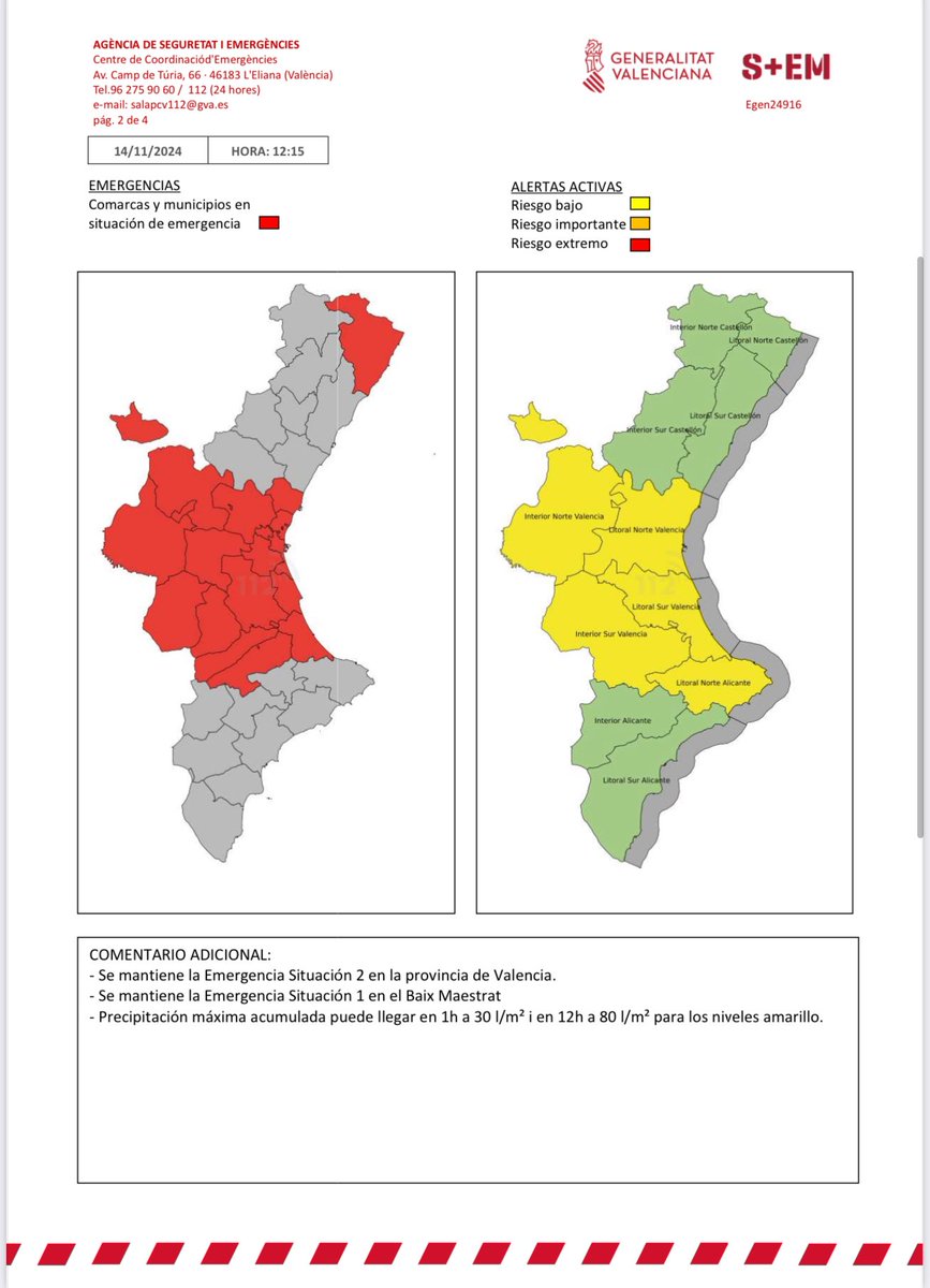 🟨 *Actualización de la Alerta en Rocafort: Nivel Amarillo*

Se retoman actividades y se reabren los parques, instalaciones deportivas y demás servicios.

➡️ Se levantan todas las limitaciones indicadas en las Órdenes 10 y 11/2024 de la Conselleria de Justicia e Interior.