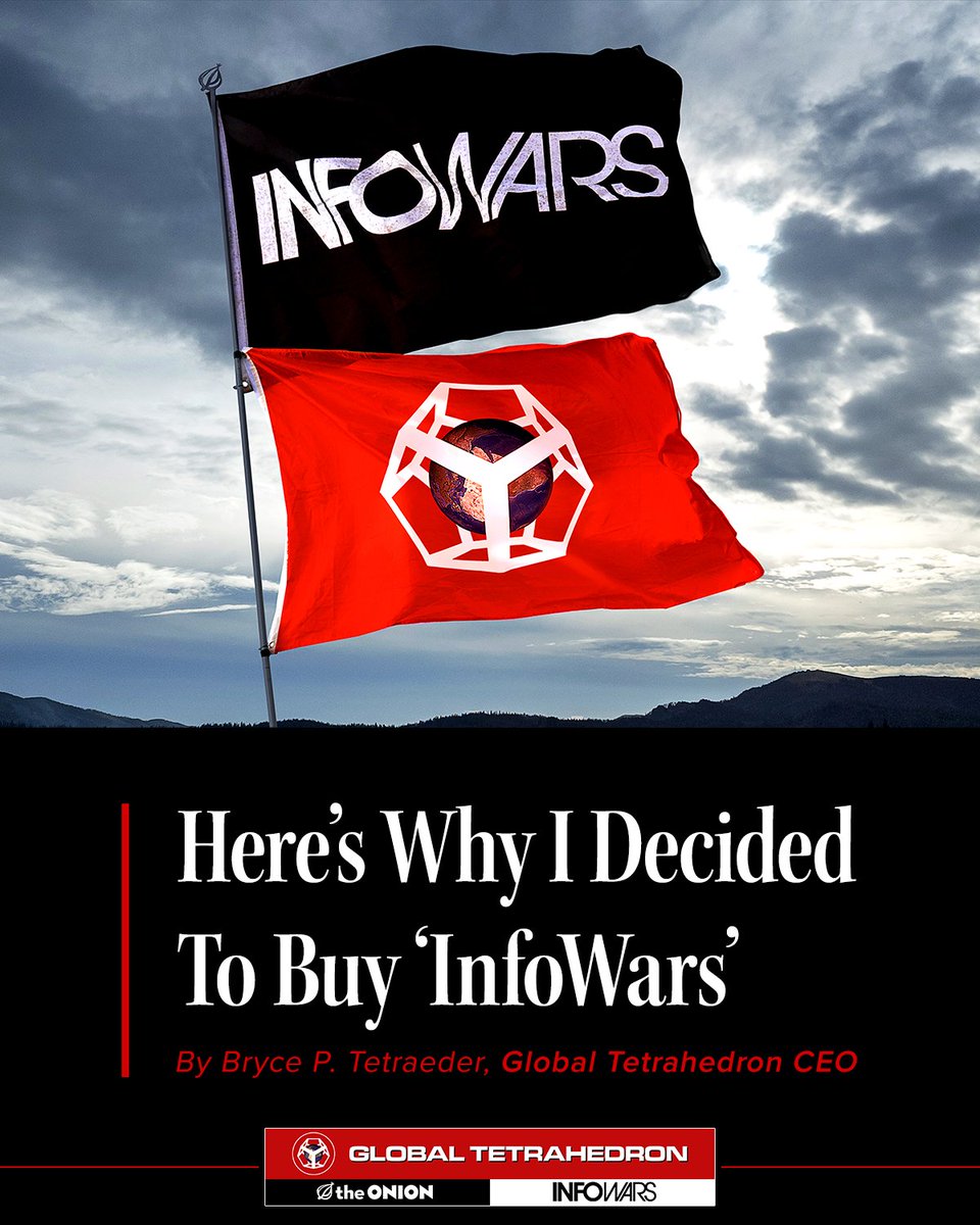 The Onion (@theonion) on Twitter photo Via our parent company <a href="/GlobTetrahedron/">Global Tetrahedron</a>
CEO <a href="/BryceTetraeder/">Bryce P. Tetraeder</a>: theonion.com/heres-why-i-de… Via our parent company <a href="/GlobTetrahedron/">Global Tetrahedron</a>
CEO <a href="/BryceTetraeder/">Bryce P. Tetraeder</a>: theonion.com/heres-why-i-de…