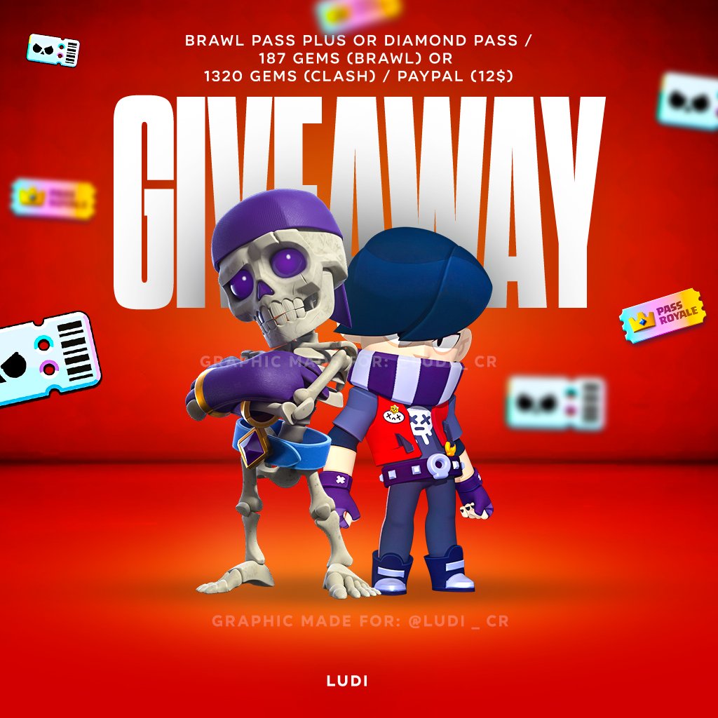 สแดแด
ษช (@ludi_cr) on Twitter photo ๐ ๐๐๐ฉ๐๐๐ช๐๐ฌ ๐
Winner can choose between:
โญ๏ธ Brawl Pass Plus
โญ๏ธ 187 Gems (BS)
๐ Diamond Pass
๐ 1320 Gems (CR)
๐ธ 12$ (PayPal)
โญ๏ธ Follow <a href="/Ludi_CR/">สแดแด
ษช</a> & <a href="/Ludi_DC/">Ludi</a>
โญ๏ธ Likeโฅ๏ธ & RTโป๏ธ
โญ๏ธ Comment which prize you want
Ends in 4 days. Good Luck ๐
#ClashRoyale #BrawlStars ๐ ๐๐๐ฉ๐๐๐ช๐๐ฌ ๐
Winner can choose between:
โญ๏ธ Brawl Pass Plus
โญ๏ธ 187 Gems (BS)
๐ Diamond Pass
๐ 1320 Gems (CR)
๐ธ 12$ (PayPal)
โญ๏ธ Follow <a href="/Ludi_CR/">สแดแด
ษช</a> & <a href="/Ludi_DC/">Ludi</a>
โญ๏ธ Likeโฅ๏ธ & RTโป๏ธ
โญ๏ธ Comment which prize you want
Ends in 4 days. Good Luck ๐
#ClashRoyale #BrawlStars