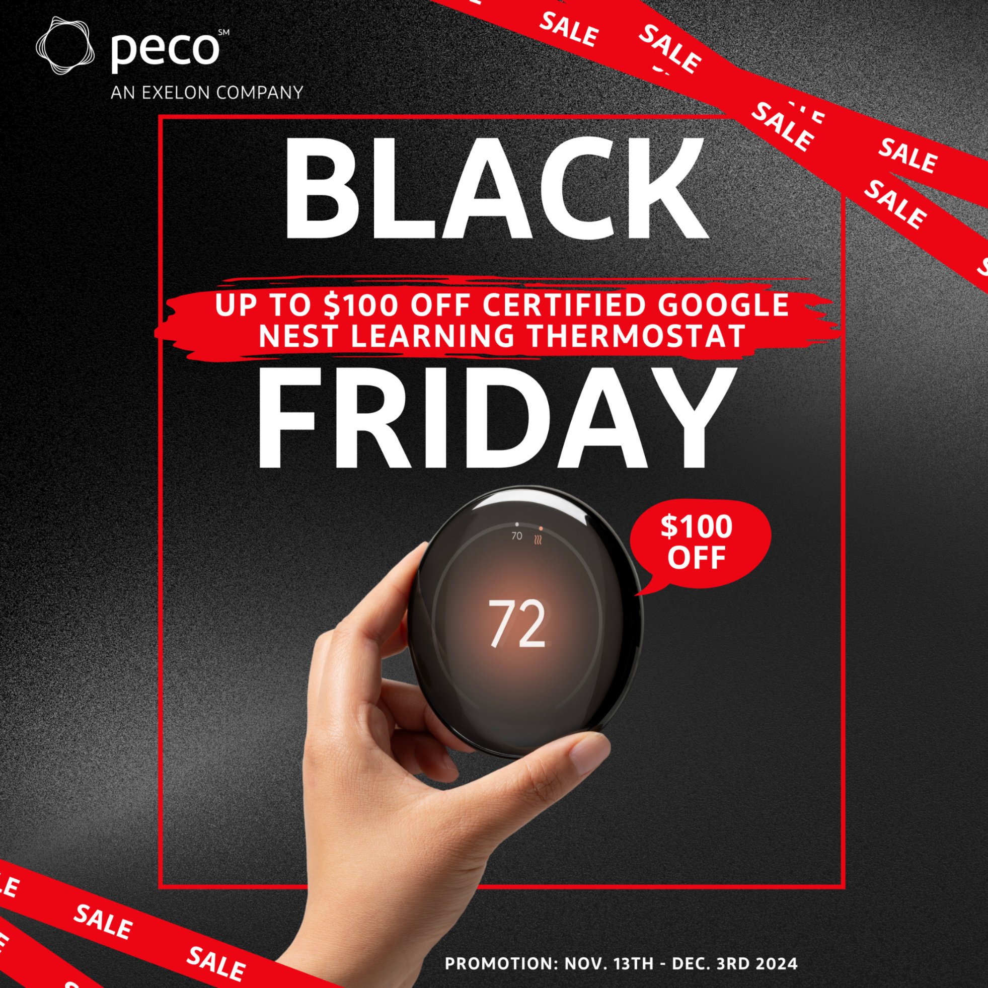 PECO on X PECO s Black Friday and Cyber Monday deals help you save on energy upgrade your home with smart tech. Get up to 100 off the ENERGY STAR certified Google