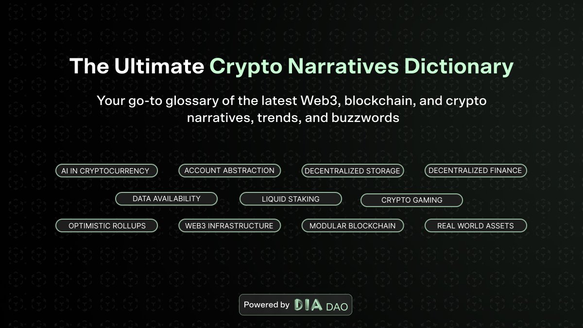 📖 🚀 Introducing The Ultimate Crypto Narratives Dictionary! Explore top  crypto narratives shaping 2024-2025 and discover the key projects driving  each trend. A must-read for anyone looking to DYOR and stay ahead
