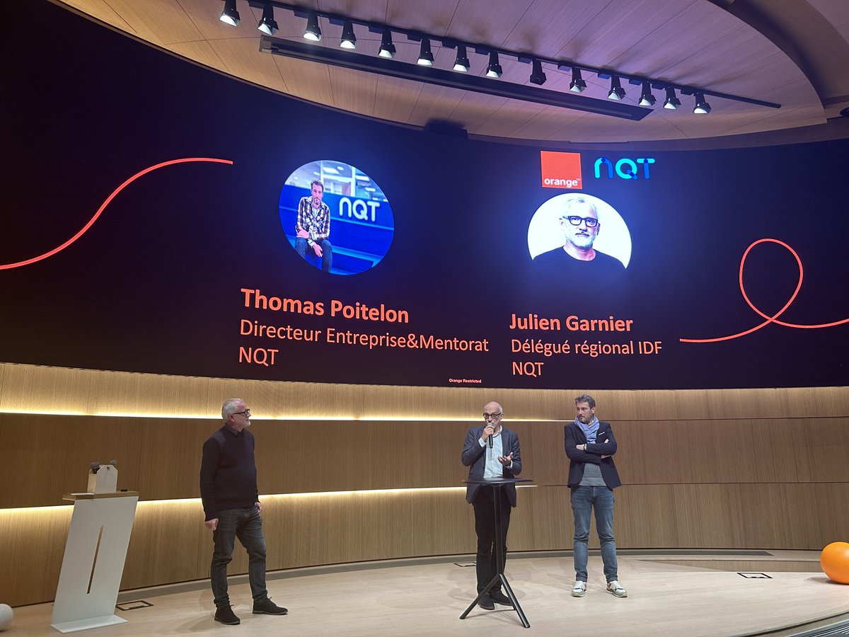 Ecouter et ouvrir les portes pour aider de jeunes talents à trouver leur chemin
Je suis mentor NQT depuis des années et je continue à apprendre!
Ravi d’avoir accueilli NQT chez Orange hier pour qu’ils présentent leur action à fort impact sociétal et recrutent de nouveaux mentors!