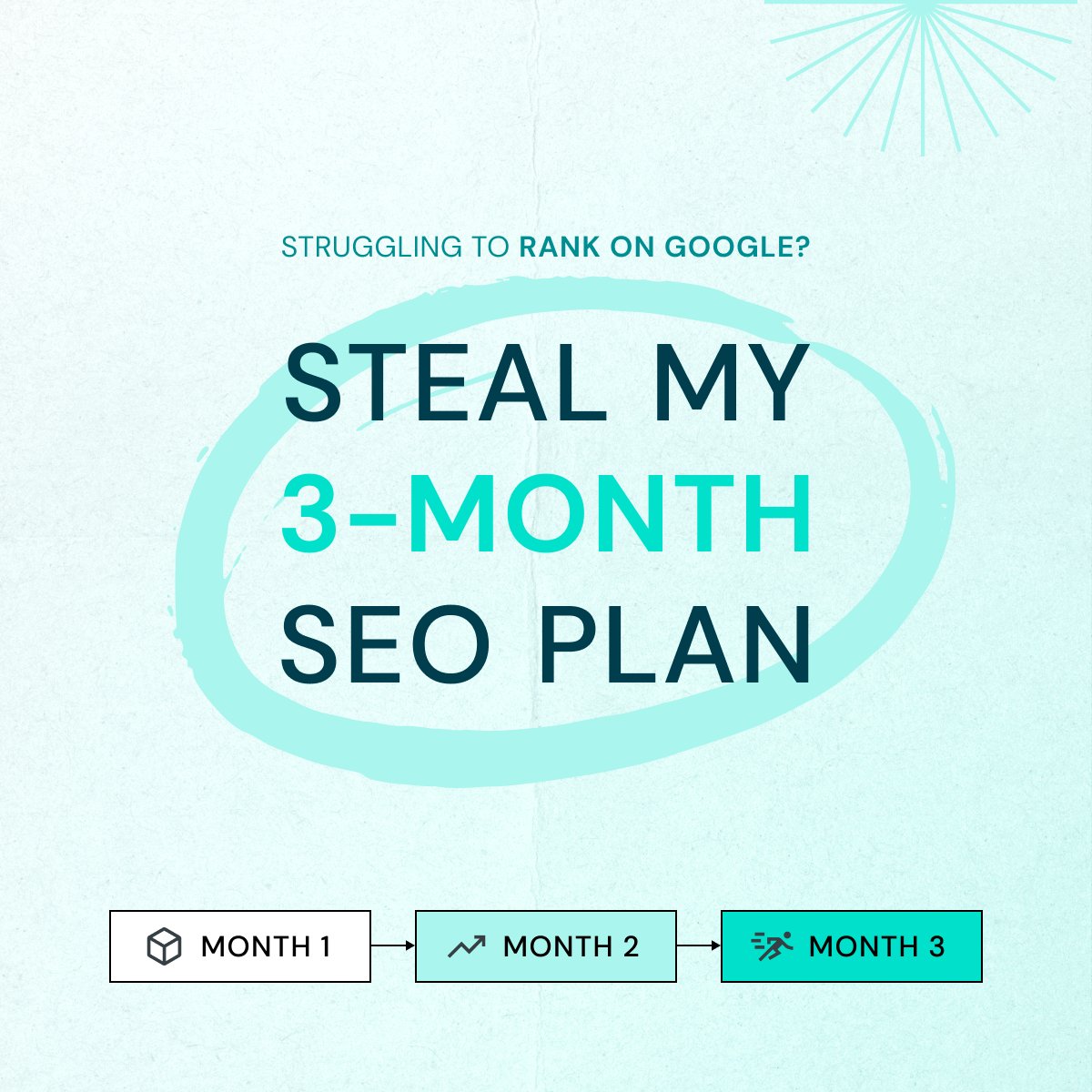 Struggling to rank on Google?

Steal my 3-Month SEO Plan!

(We use this to generate 10,000s of clicks for our clients)

1️⃣ Month 1: Foundation
2️⃣ Month 2: Content Scale-Up
3️⃣ Month 3: Link-Building Sprint

(A Thread 🧵)
