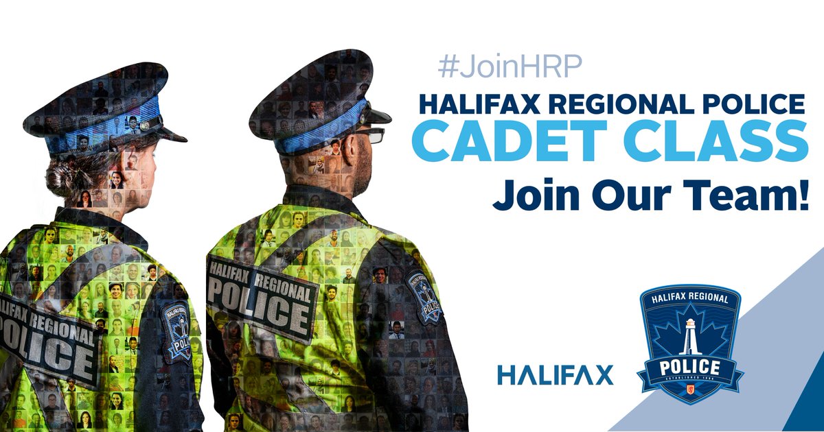 JoinHRP's tweet photo. ANNOUNCEMENT: Halifax Regional Police will begin accepting applications for the next HRP Cadet Class next week. Stay tuned to learn more about #JoiningHRP. Find out what you need to apply, visit: https://t.co/lbsJCrqGme. https://t.co/S5Rxar6BzF