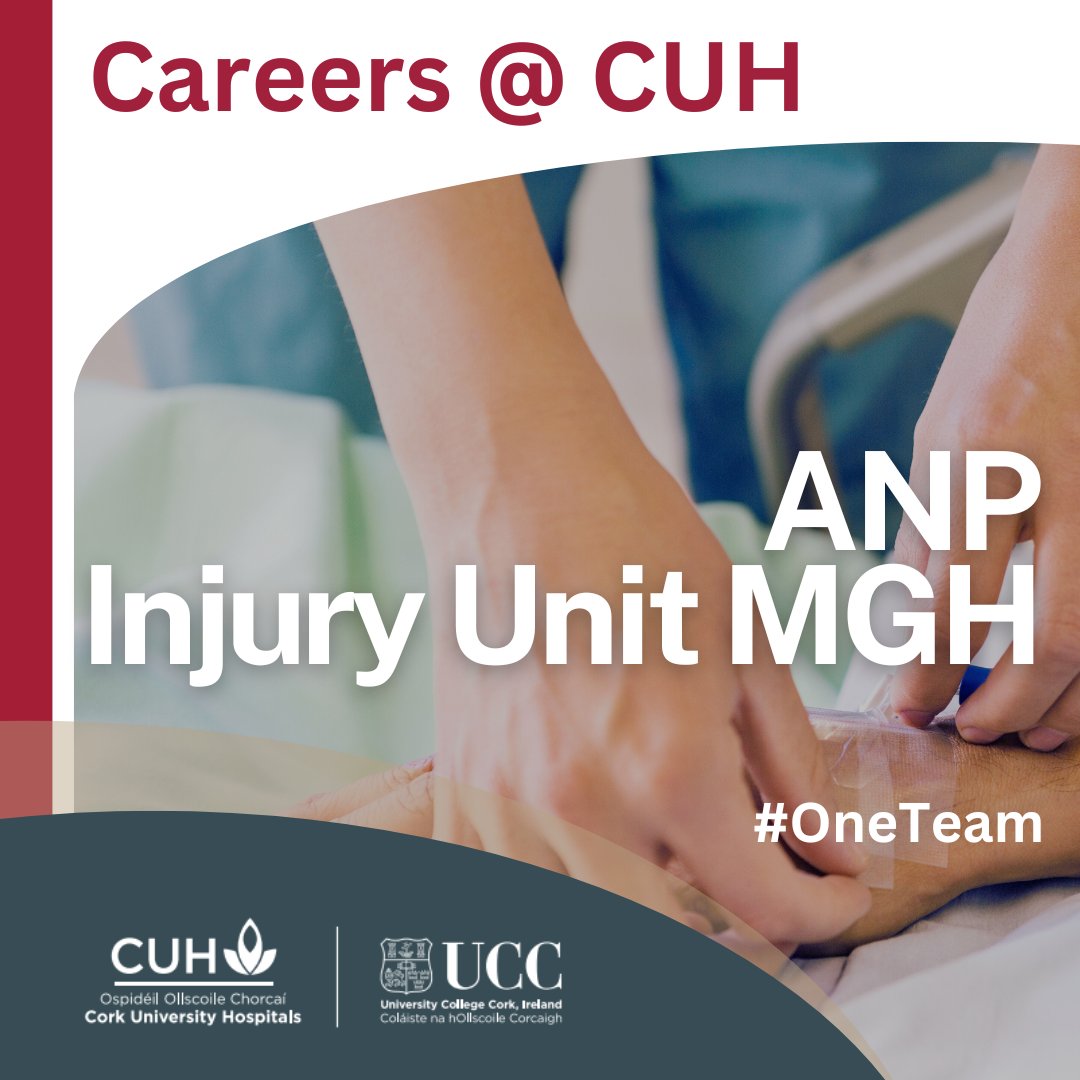 CUH is currently recruiting for an ANP in the Injury Unit in <a href="/HospitalMallow/">Mallow General Hospital</a> 
If you’re looking for a rewarding role in a dynamic and supportive environment, this is your opportunity to make a real impact.

🔍 Apply Now: cuh.hse.ie/healthcare-pro…

#MGH #CUH #ANP #OneTeam