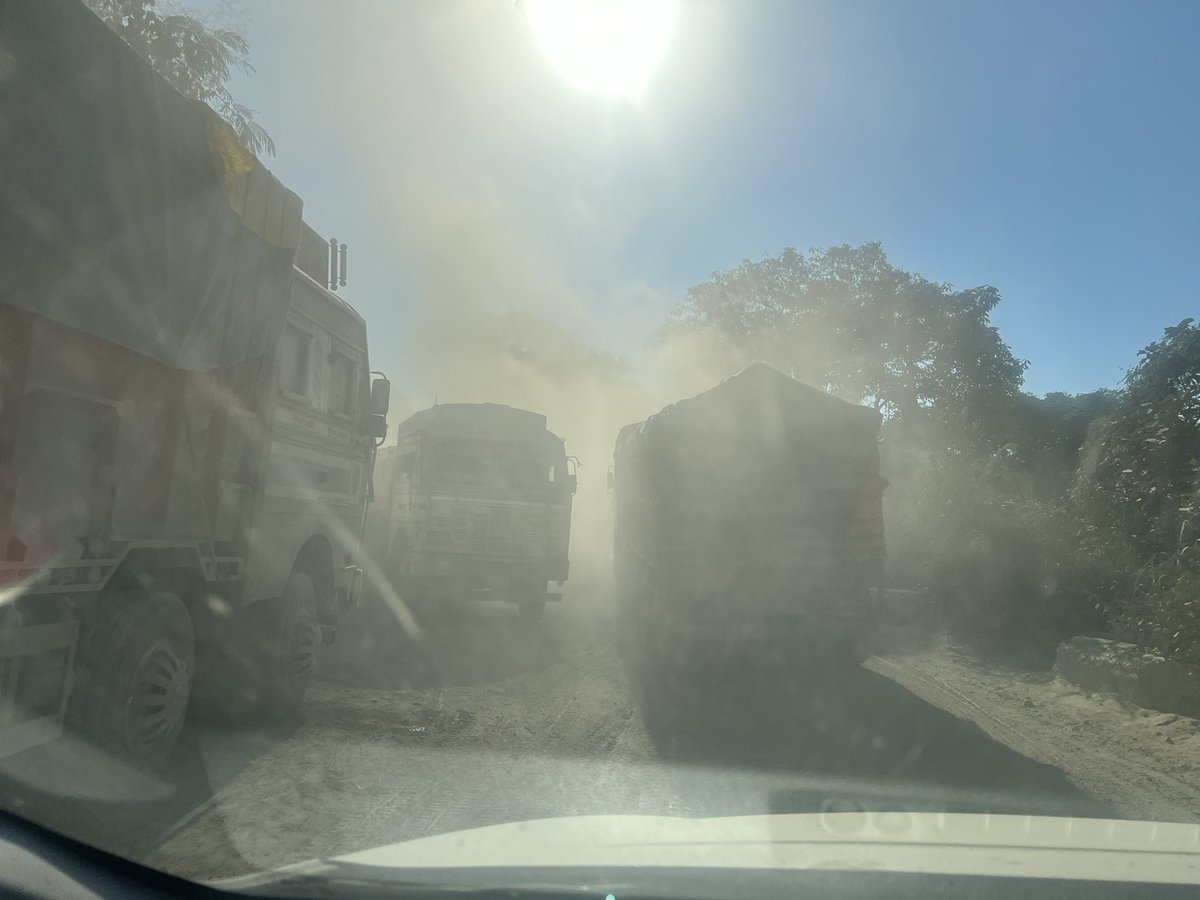 The horrendous state of NH 6. Around 70 km road full of craters from Shillong to Kumarghat. Heavy traffic and 1000s of people suffering. Pl attend IMMEDIATELY.
<a href="/narendramodi/">Narendra Modi</a> 
<a href="/nitin_gadkari/">Nitin Gadkari</a> 
<a href="/NHAI_Official/">NHAI</a>