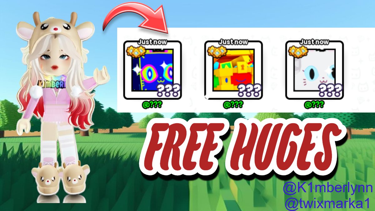 HUGE PETS GIVEAWAY 🎁

TO ENTER: 
- FOLLOW ME and @twixmarka1 💌
- Like ♥ and Repost ♻
- Reply with your roblox username 📪

ending soon ⏰⏰⏰