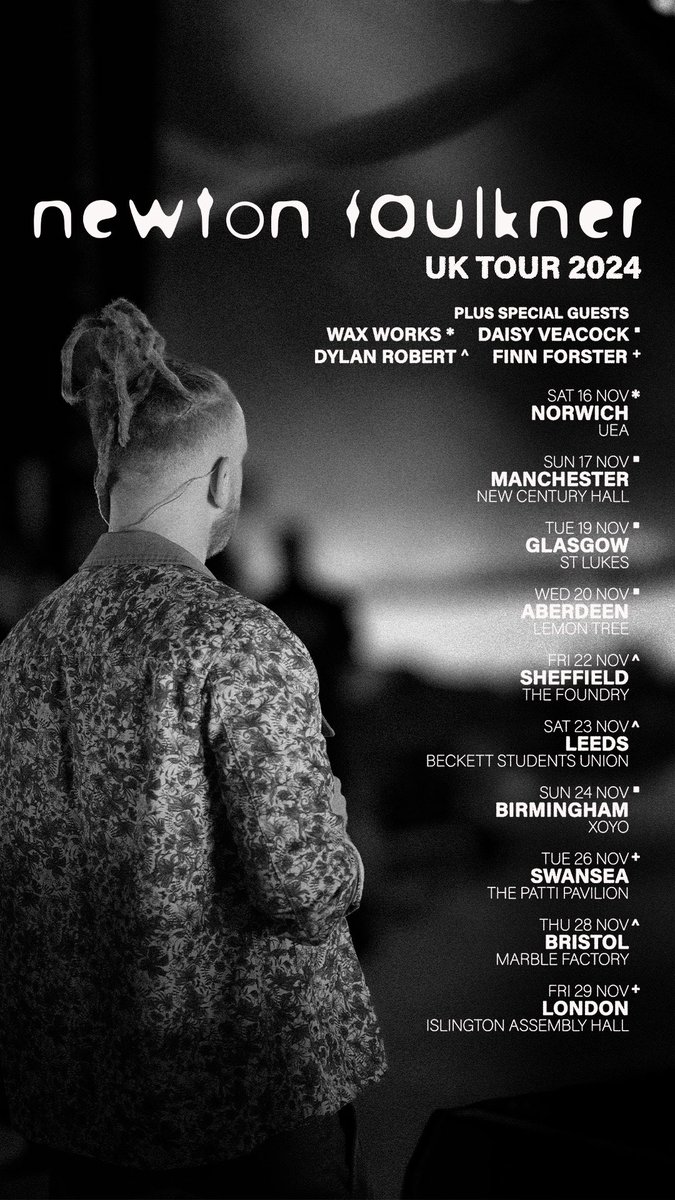daisy’s getting the band back together (@daisyveacock) on Twitter photo I’M GOING ON TOUR NEXT WEEK !! Unbelievably excited to say i’ll be supporting <a href="/NewtonFaulkner/">Newton Faulkner</a> on some of his UK tour 😆i’ll be playing in.. Manchester, Glasgow, Aberdeen and Birmingham woohoo I’M GOING ON TOUR NEXT WEEK !! Unbelievably excited to say i’ll be supporting <a href="/NewtonFaulkner/">Newton Faulkner</a> on some of his UK tour 😆i’ll be playing in.. Manchester, Glasgow, Aberdeen and Birmingham woohoo