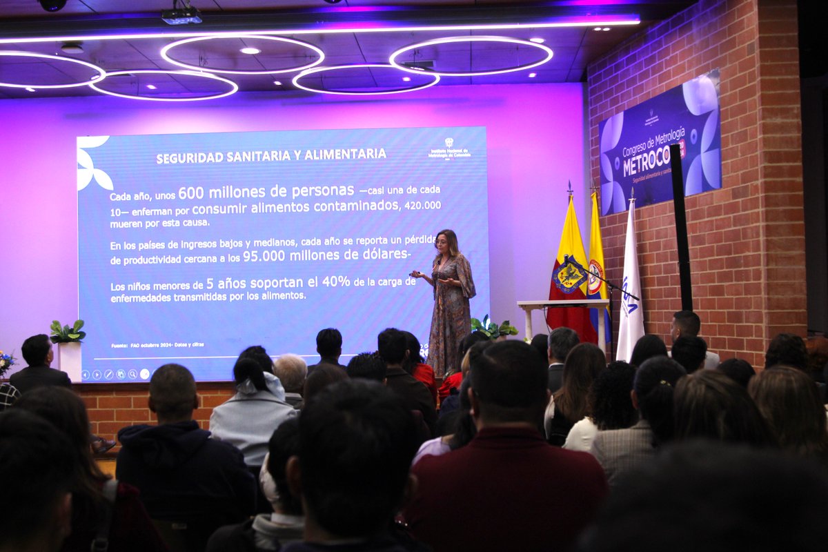INMdeColombia's tweet photo. En la apertura del evento, nuestra Directora @MariaDelR11 presenta los avances de la #EstrategiaNacionaldeMetrología, resaltando el trabajo articulado y técnico que ha tenido el @INMdeColombia. https://t.co/62zkEePEYh