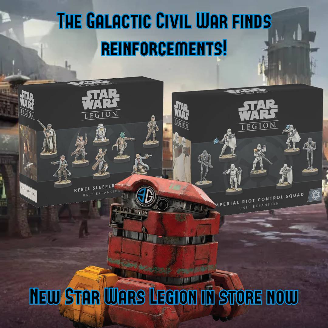 elementgames_ng's tweet photo. The Rebel Sleeper Cell and Imperial Riot Control Squad join the fight for control of the galaxy! Grab these awesome new squads today (or tomorrow, or the day after, yk do what you want)
#flgs #starwars #starwarslegion #swlegion #galacticempire #rebelalliance https://t.co/v4qEgVWLbC