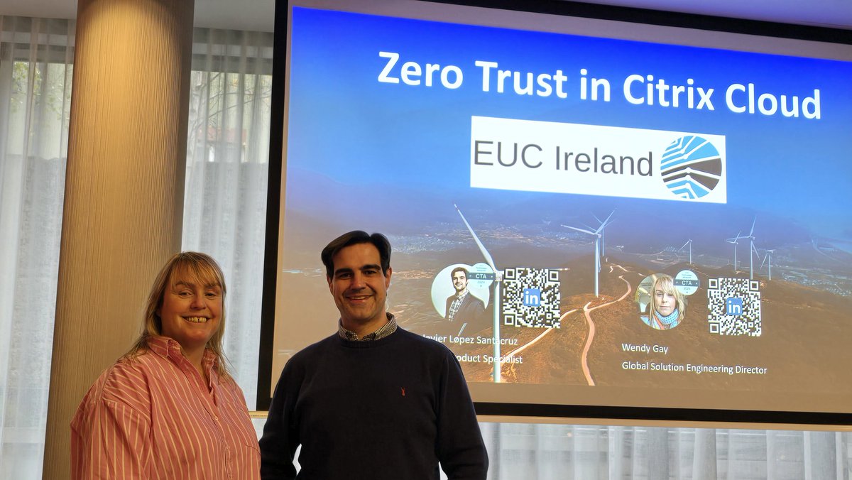 James B O'Regan (@jamesoregan) on Twitter photo <a href="/Wendy_Gay1/">wendy</a> and <a href="/JavierLSantacru/">Javier Lopez Santacruz</a> kicking off <a href="/EucIreland/">EUCIreland</a> with a session on Zero Trust in Citrix Cloud #euc #community #citrix <a href="/Wendy_Gay1/">wendy</a> and <a href="/JavierLSantacru/">Javier Lopez Santacruz</a> kicking off <a href="/EucIreland/">EUCIreland</a> with a session on Zero Trust in Citrix Cloud #euc #community #citrix