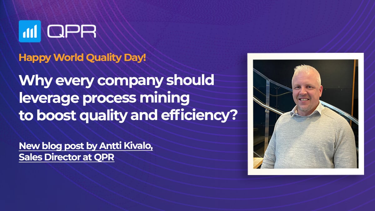 🌍 Today is World Quality Day 🌍
At QPR Software, we’re proud to empower organizations with solutions that identify inefficiencies and optimize business processes.
👉 Read the blog by Antti Kivalo here: hubs.la/Q02Ycbdm0
🌟 Happy World Quality Day to everyone! 🌟