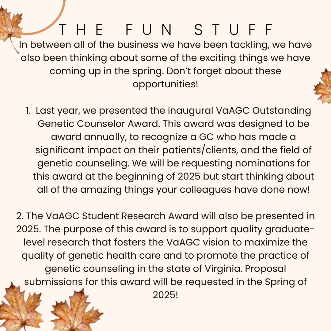 Va_AGC's tweet photo. We are always interested in your feedback as to how we can continue to better support you as a genetic counselor too! #GeneticCounselorAwarenessDay  
https://t.co/ctrThrrWWm https://t.co/O5AMc1ZDh5