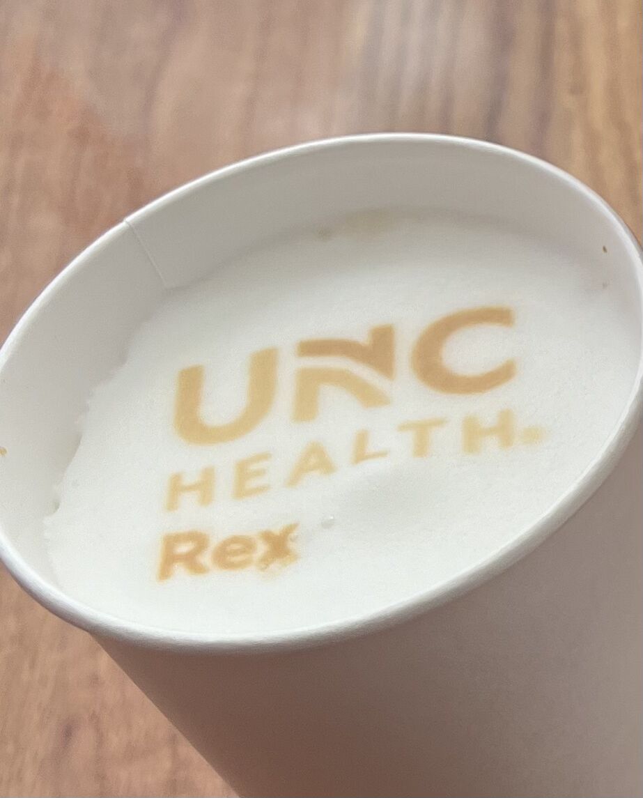 UNCHealthRex's tweet photo. We’re thrilled to unveil our new self-serve retail space, featuring the RoboJo Coffee robotic barista! ☕ 

Be sure to stop by for specialty coffee drinks, refreshing fruit smoothies, creamy milkshakes and more. ❤️ 

#rex #rexrocks https://t.co/bGIeeULF0j