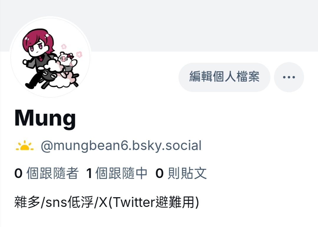 Twitter避難用><!
先辦著以防萬一，若Twitter出狀況了才會用，平日應該是不太用🙏💦