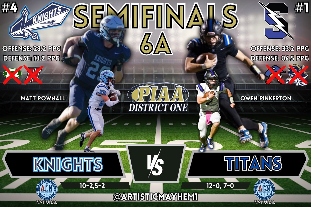 Michael Pietrangelo (@artisticmayhem1) on Twitter photo It’s GameDay Eve and my adrenaline is at an all time high! We got the number one seed <a href="/CBSouthFootball/">CB South Football</a> (12-0, 7-0) in District One taking on the number 4 seed <a href="/NorthPennKnight/">North Penn Football</a> (10-2, 5-2) for a trip to the district championship next weekend. Stay tuned as I bring all the live It’s GameDay Eve and my adrenaline is at an all time high! We got the number one seed <a href="/CBSouthFootball/">CB South Football</a> (12-0, 7-0) in District One taking on the number 4 seed <a href="/NorthPennKnight/">North Penn Football</a> (10-2, 5-2) for a trip to the district championship next weekend. Stay tuned as I bring all the live