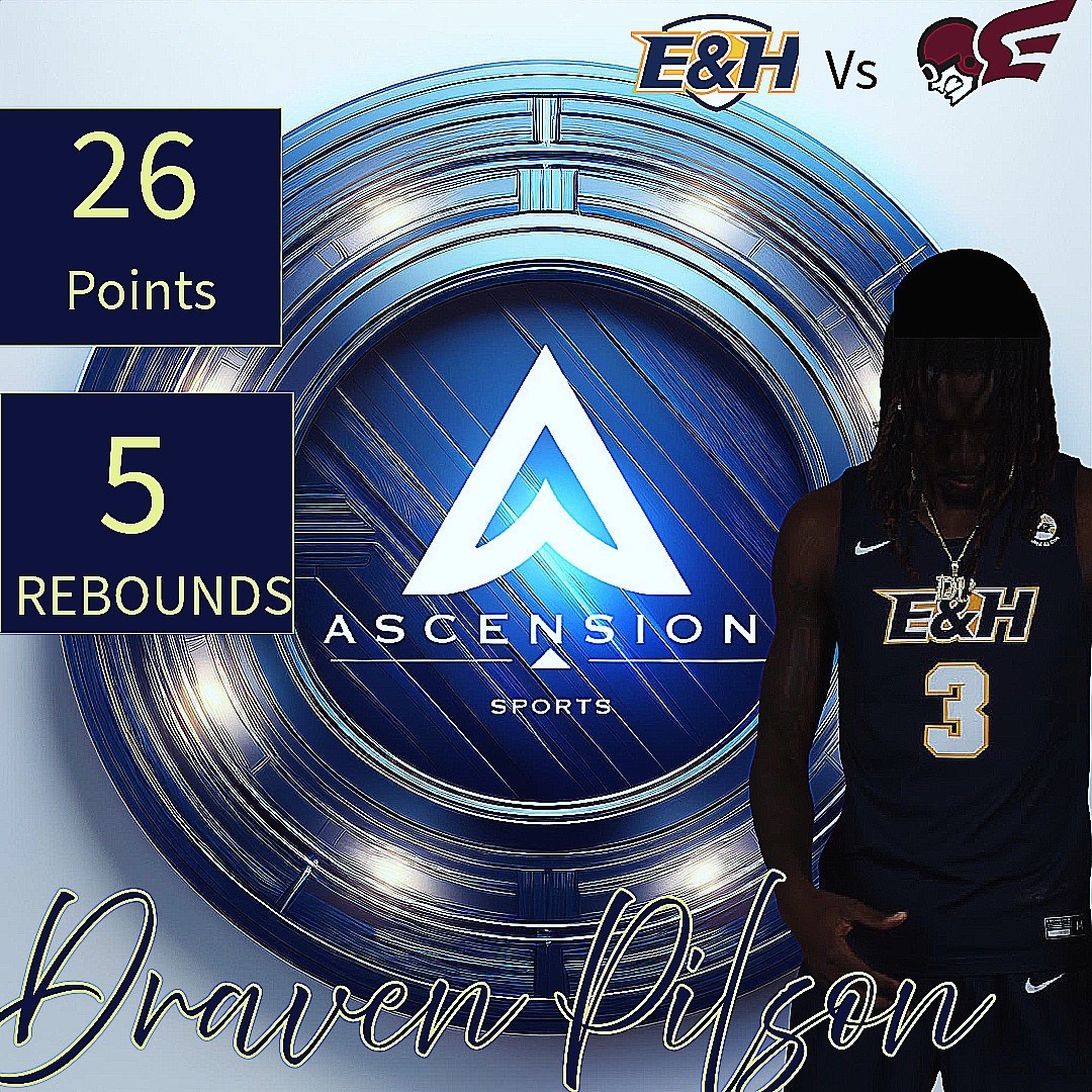 Ascension Sports Draven Pilson/Emory and Henry had a big game! The 6’6 freshmen put his full game on display! #KeepAscending #ProgramChangerz #ItsJustALittleWork