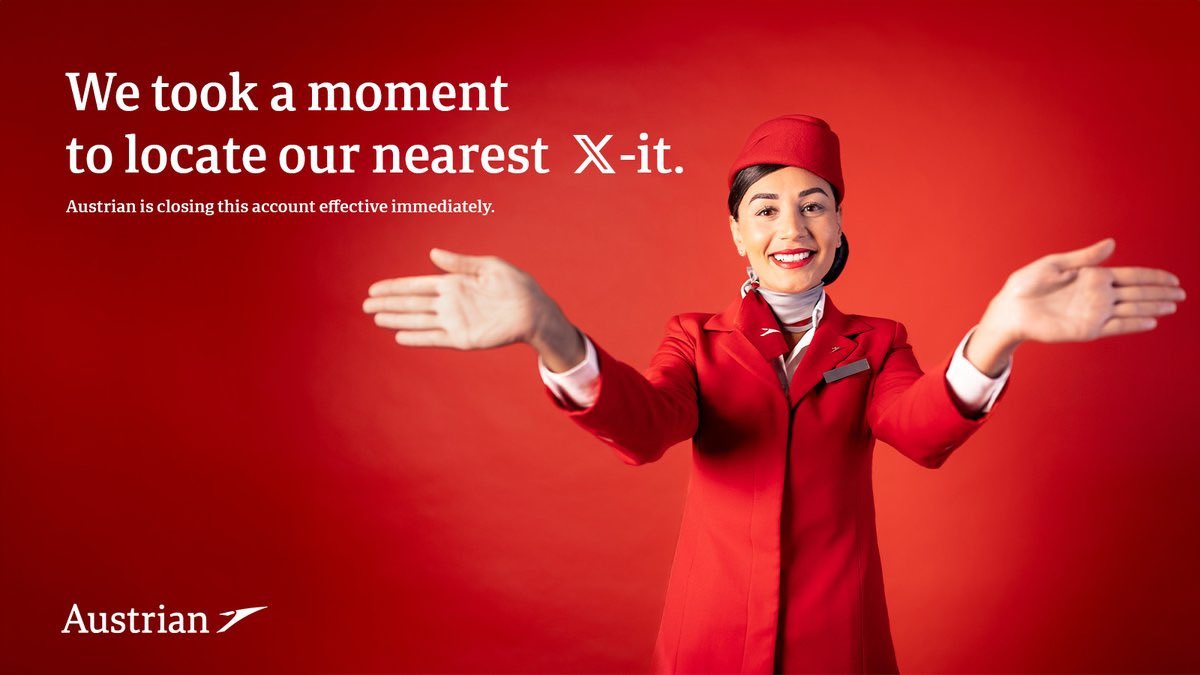 Austrian Airlines last tweet? Yep!

<a href="/_austrian/">Austrian Airlines</a> 🇦🇹 ✈️ 

x.com/_austrian/stat…