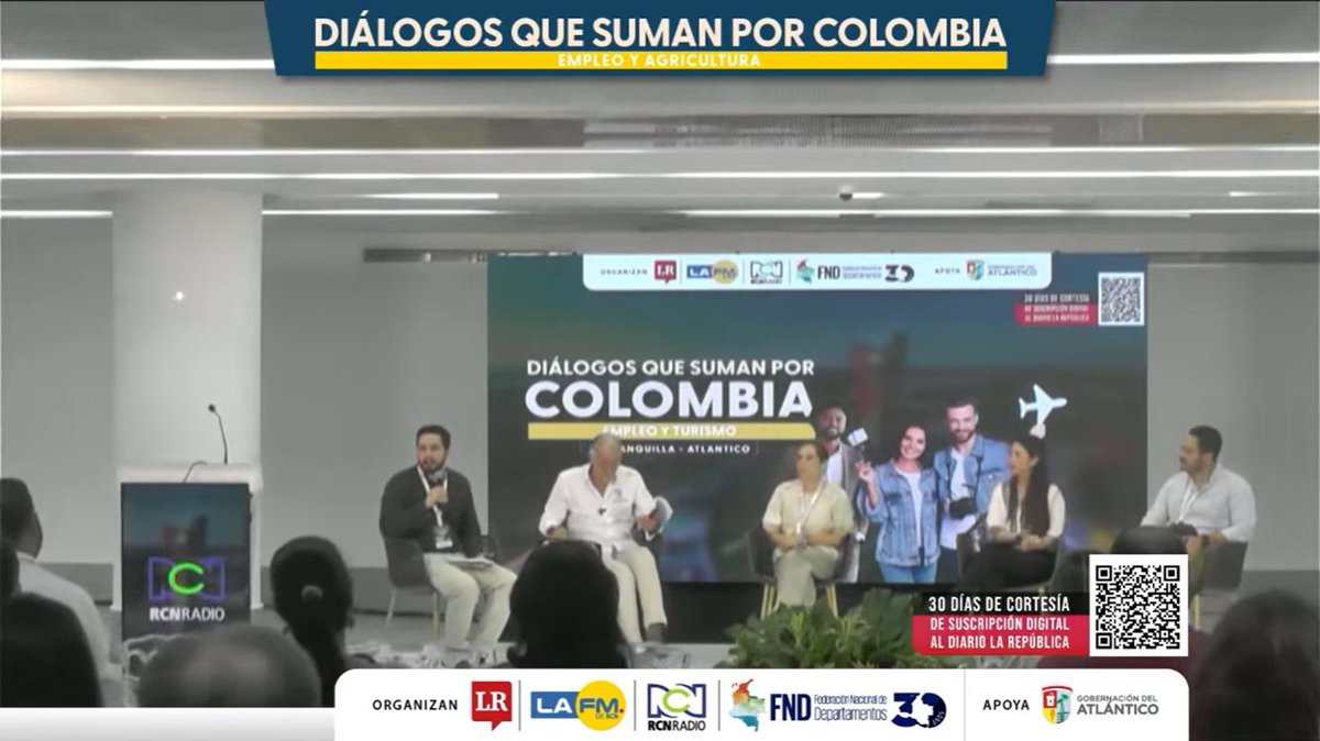 🗣️ #AEstaHora, la directora ejecutiva de ANATO, <a href="/jmarevaloa/">Jessica Arévalo Alzate</a>, participa en el Foro Diálogos que suman por Colombia – Empleo y Turismo, cuyo objetivo es generar un espacio de articulación entre el sector privado y los gobiernos regionales para incentivar la participación en