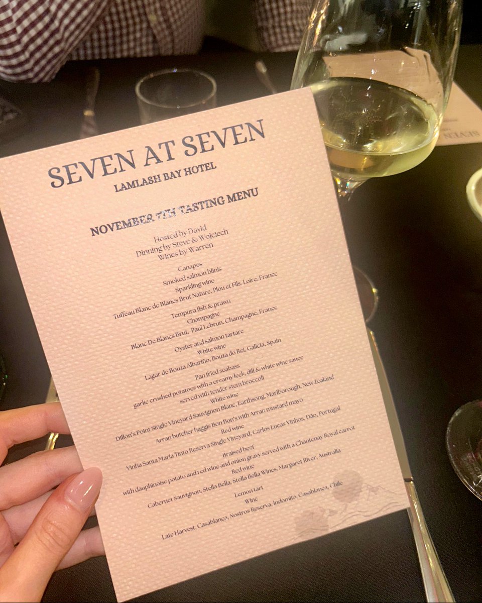 Our team had a fabulous night at the <a href="/LamlashBayHotel/">Lamlash Bay Hotel</a> on the Isle of Arran last week. Seven course tasting menu with paired wines. Great food and great company. Thanks to David Trotter for having us!

#TheFullRange