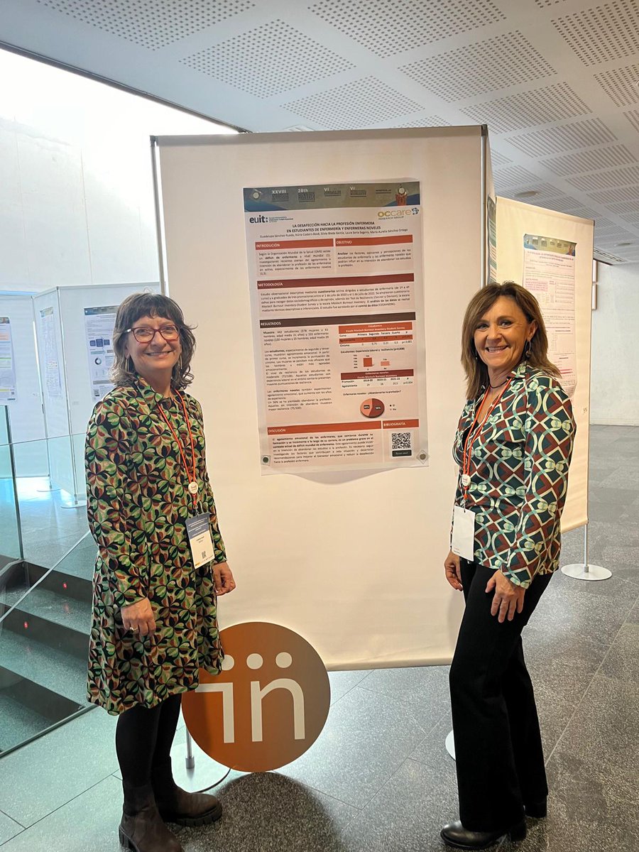 Seguimos en #inves24. Poster sobre el estudio de desafeccion hacia la profesión en estudiantes de enfermería y enfermeras noveles <a href="/euit_terrassa/">EUIT</a> <a href="/Investenisciii/">Investén-isciii</a>