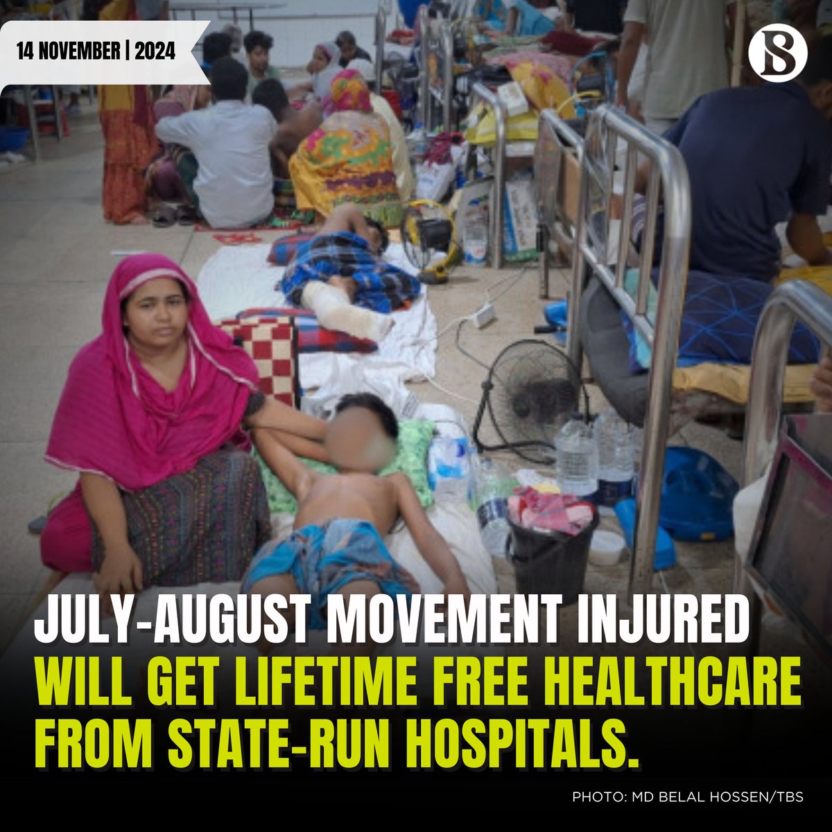 tbsnewsbd's tweet image. Each individual injured during the July-August movement will get a lifetime of free medical treatment using a unique ID card provided to them by the government.

[Link in Comments]

#julymovement #StudentProtests #medical #TBSNews
