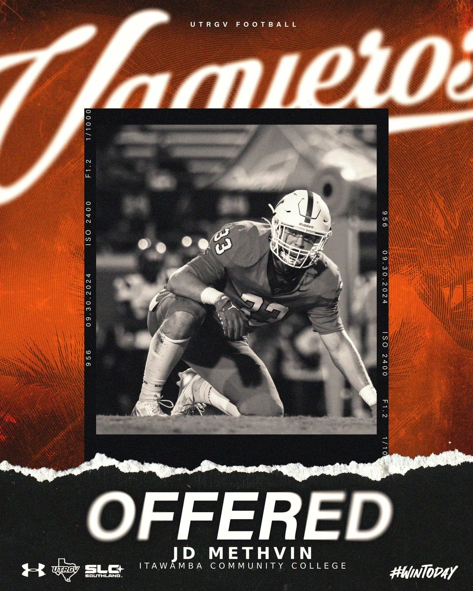 JD Methvin (@jonmethvin) on Twitter photo Blessed to receive an offer from <a href="/UTRGVFootball/">UTRGV Football</a> <a href="/Coach_TMacon/">Travis Macon</a> <a href="/CoachLucasICC/">Justin Lucas</a> <a href="/CoachHentzICC/">Robert D. Hentz II🐐</a> <a href="/MSJUCOREPORT/">MS JUCO FOOTBALL™️</a> <a href="/JuCoFootballACE/">JuCo Football Forer</a> <a href="/n_parrott478/">Nicholas Parrott</a> <a href="/AASRHerreraSWFL/">Nicholas Herrera</a> Blessed to receive an offer from <a href="/UTRGVFootball/">UTRGV Football</a> <a href="/Coach_TMacon/">Travis Macon</a> <a href="/CoachLucasICC/">Justin Lucas</a> <a href="/CoachHentzICC/">Robert D. Hentz II🐐</a> <a href="/MSJUCOREPORT/">MS JUCO FOOTBALL™️</a> <a href="/JuCoFootballACE/">JuCo Football Forer</a> <a href="/n_parrott478/">Nicholas Parrott</a> <a href="/AASRHerreraSWFL/">Nicholas Herrera</a>