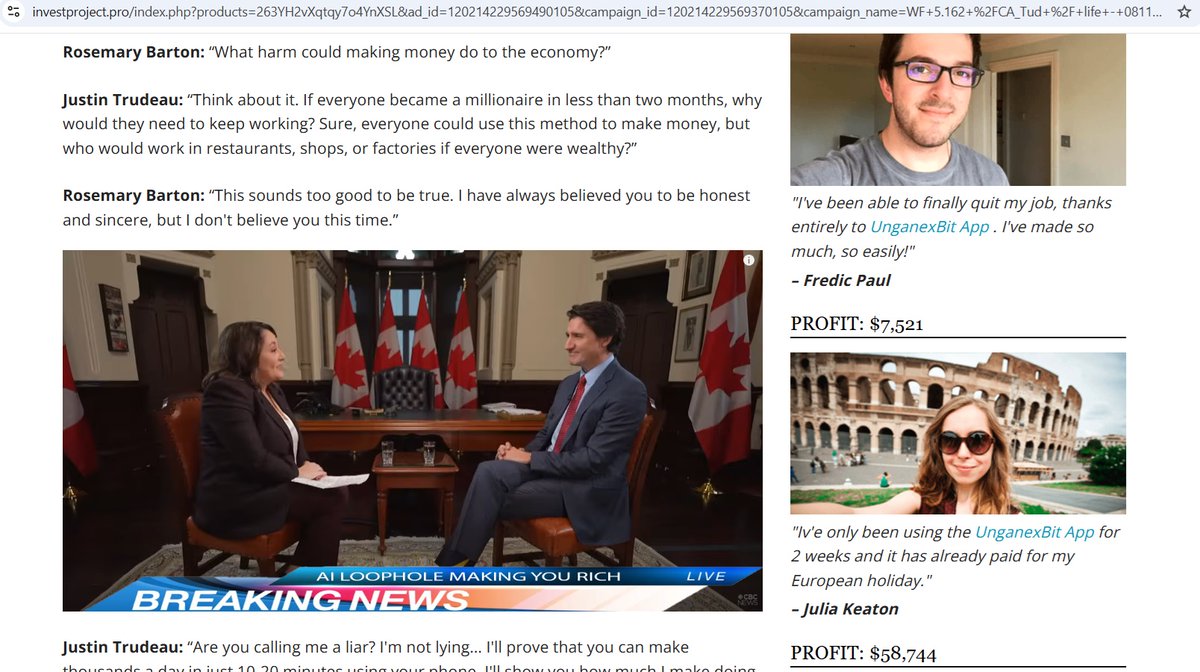 Kris_A_Chandar's tweet photo. Can advertisements be like this involving a prime minister (of Canada)? Is it not misleading the public? Toronto Star's name can be seen on the top left and do they post such an ariticle?   
https://t.co/UvoVRSNMJe https://t.co/9qWixfXb2g