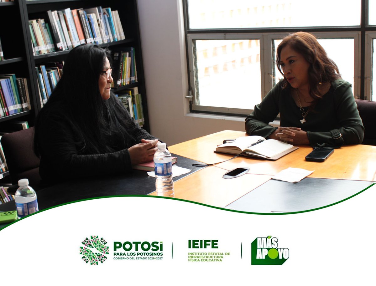 Estataleduc2127's tweet photo. La Directora General del Instituto Estatal de Infraestructura Física Educativa SLP Lic. Martha Alicia Martínez Pérez, se reunio con la Titular de la Secretaría de Ecología y Gestión Ambiental Sonia Mendoza Díaz para tocar temas de trabajo en coordinación.
#Ieife #SLP https://t.co/eGTQ4yT50X