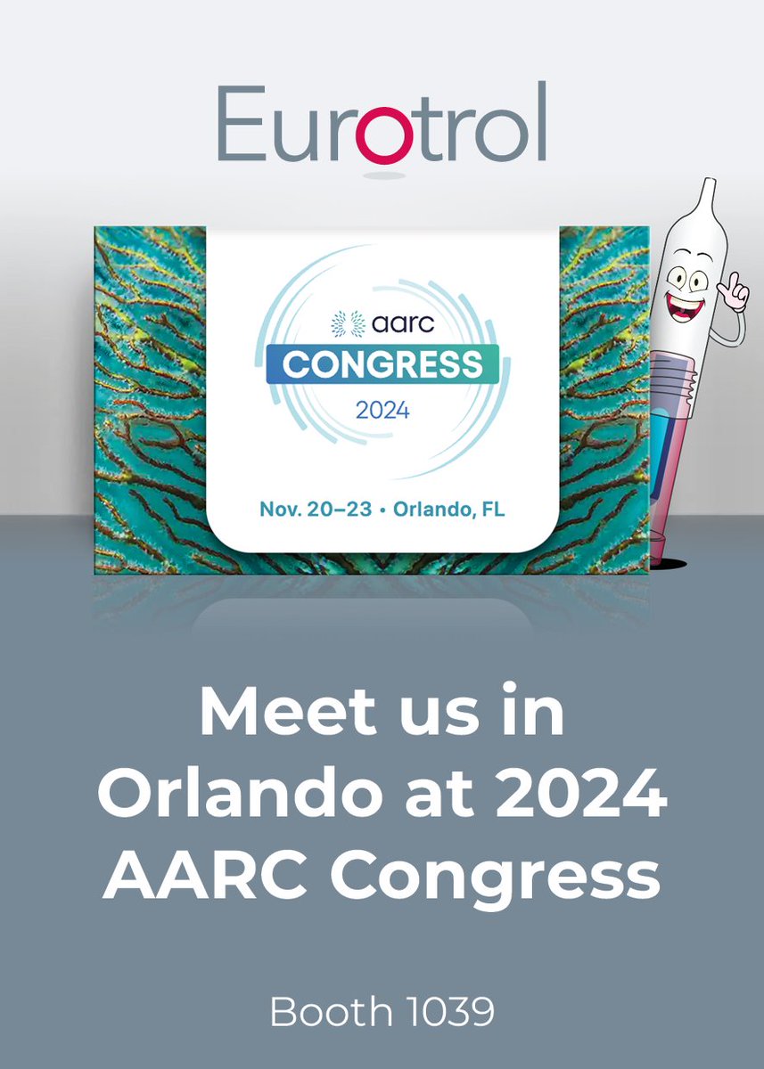 Eurotrol's tweet image. We will be in Orlando next week exhibiting at the 2024 AARC Congress. Stop by Booth 1039 to see the &quot;Future of Blood Gas Controls&quot; as we introduce our new CueSee VeriSTAT® CSR products.

#bloodgastest #qualitycontrols #respiratorycare #AARCCongress #cuesee