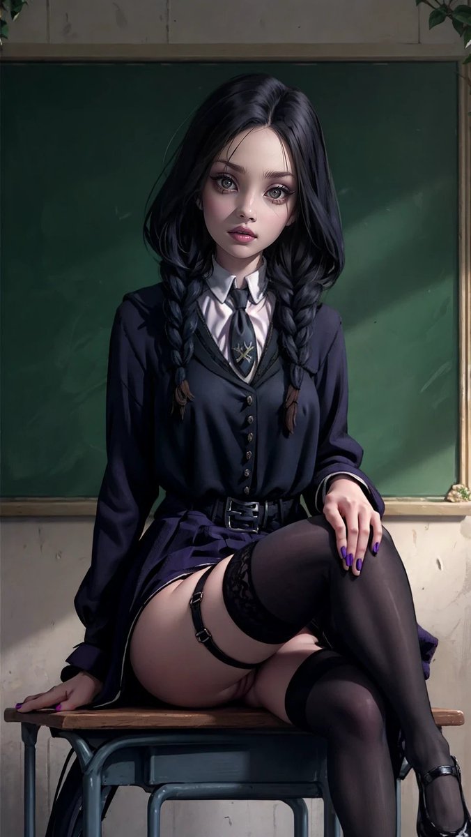 ArtNoir24's tweet photo. QT a little late, but it’s still wednesday… right? 😉 #WednesdayAddams #AlmostFriday #GothAesthetic #ThursdayVibes #LatePost https://t.co/7CNL2kQMjq