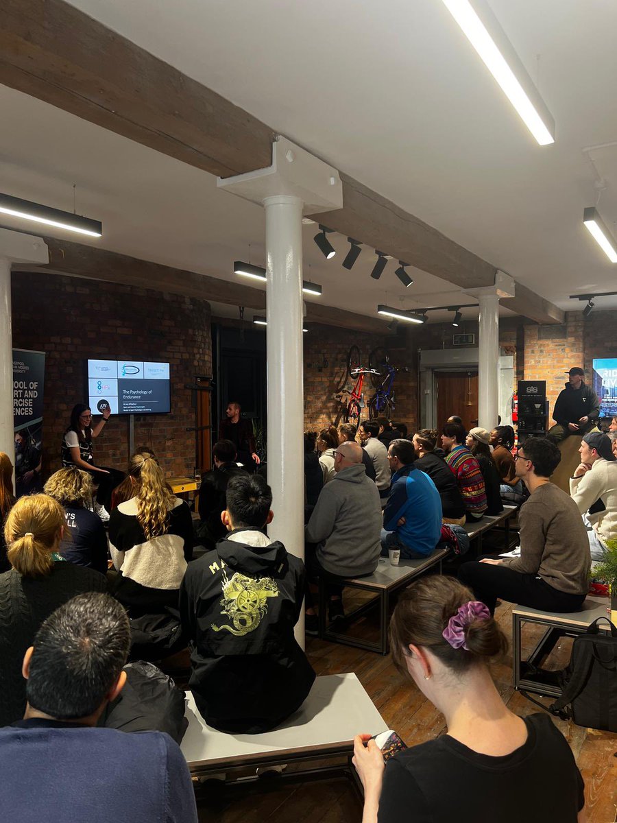 Dr Amy Whitehead (@a_whitehead1) on Twitter photo Last night we hosted the 2nd <a href="/LJMUSportSci/">LJMU Sport Science</a> public seminar with the amazing Giant Store Liverpool. I discussed the psychology of endurance & explored the last 15 years of Think Aloud research & how we can apply this to endurance. Such a lovely community 🫶🏽 #psychology #endurance Last night we hosted the 2nd <a href="/LJMUSportSci/">LJMU Sport Science</a> public seminar with the amazing Giant Store Liverpool. I discussed the psychology of endurance & explored the last 15 years of Think Aloud research & how we can apply this to endurance. Such a lovely community 🫶🏽 #psychology #endurance