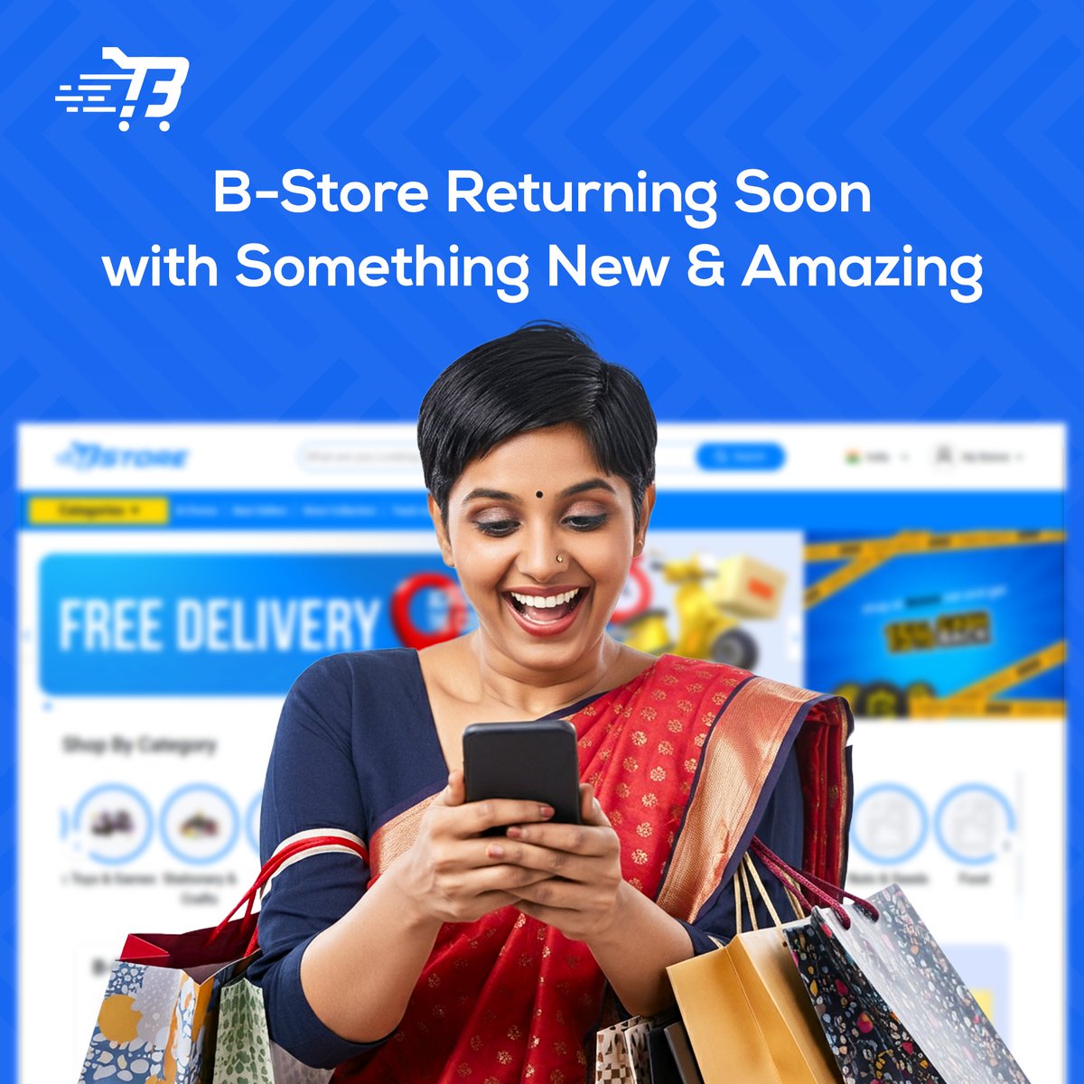 itsBStore's tweet image. Guess what, shoppers? 🛍️
#BStore is making a comeback, and it’s bigger and better than ever! 🎉
We’re bringing fresh finds, amazing deals, and a whole new experience just for you.
Drop a 🛒 if you’re as excited as we are! And tell us what’s on your wishlist! 👇
#ComingSoon