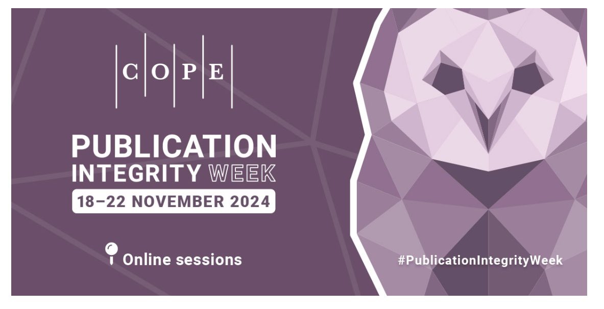 Next week is #PublicationIntegrityWeek, organized by <a href="/COPE/">COPE</a>.
As a COPE member, <a href="/GIMBE/">Fondazione GIMBE</a> strongly supports supports publication integrity and ethics, especially in a world where they can be overshadowed by personal and commercial interests. 

Events here ➡️ shorturl.at/oT9sJ