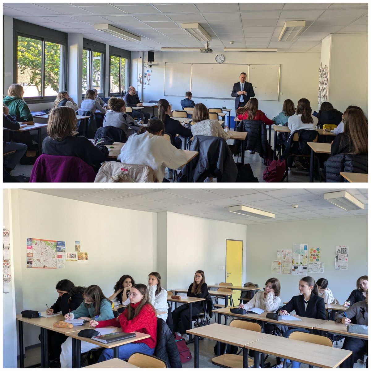 cdimoissac's tweet photo. Les élèves de la #CEPSciencesPo de la @Cite_scoMOISSAC  ont pu rencontrer le Sous-préfet du 82 Mr Bressolles et échanger autour de son parcours et de ses missions. @SophieRouxel  @DSDEN82  #education #orientation #égalitédeschances https://t.co/SgLCuUfam1