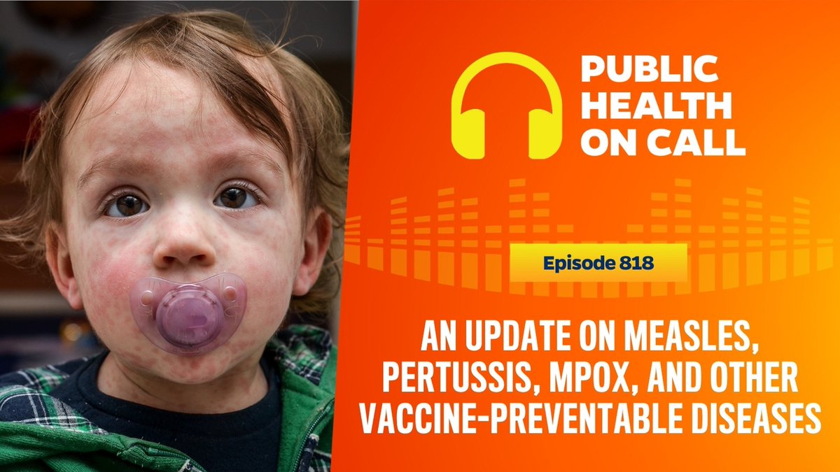 Public Health On Call (@publichealthpod) on Twitter photo Why have measles and pertussis (whooping cough) cases been on the rise in the U.S.?
Bill Moss of <a href="/IVACtweets/">International Vaccine Access Center at BSPH</a> discusses the reasons for these outbreaks, concerns about global mpox vaccine availability, and new vaccines for TB and malaria on the horizon: podcast.publichealth.jhu.edu/818-an-update-… Why have measles and pertussis (whooping cough) cases been on the rise in the U.S.?
Bill Moss of <a href="/IVACtweets/">International Vaccine Access Center at BSPH</a> discusses the reasons for these outbreaks, concerns about global mpox vaccine availability, and new vaccines for TB and malaria on the horizon: podcast.publichealth.jhu.edu/818-an-update-…