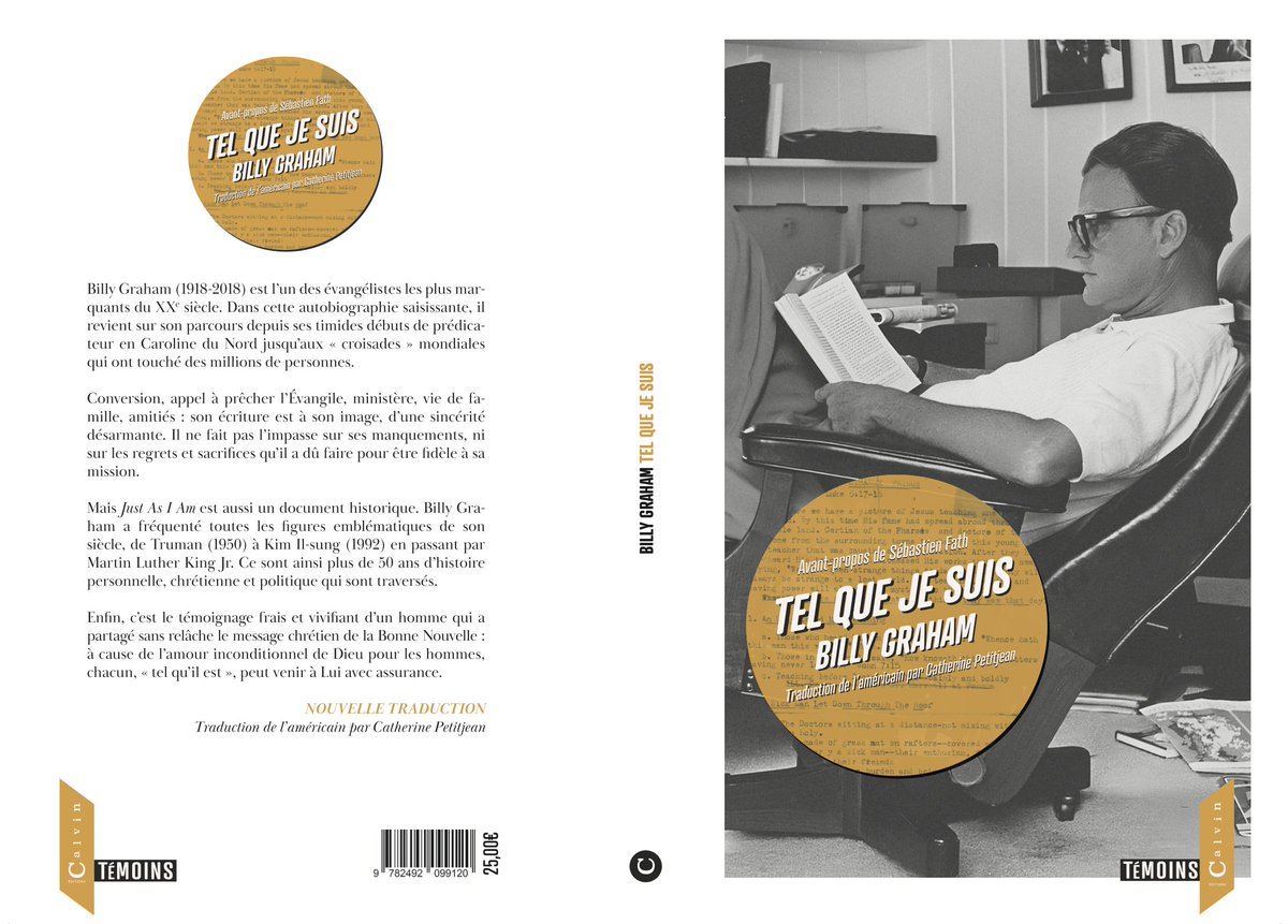 🔴À paraître | Billy Graham, Tel que je suis, trad. de Catherine Petitjean, 29 novembre 2024

Aboutissement d'un important projet, l'autobiographie du "pasteur de l'Amérique" parait dans une nouvelle traduction, avec un avant-propos de <a href="/SebFath/">FATH Sébastien</a> 🙌