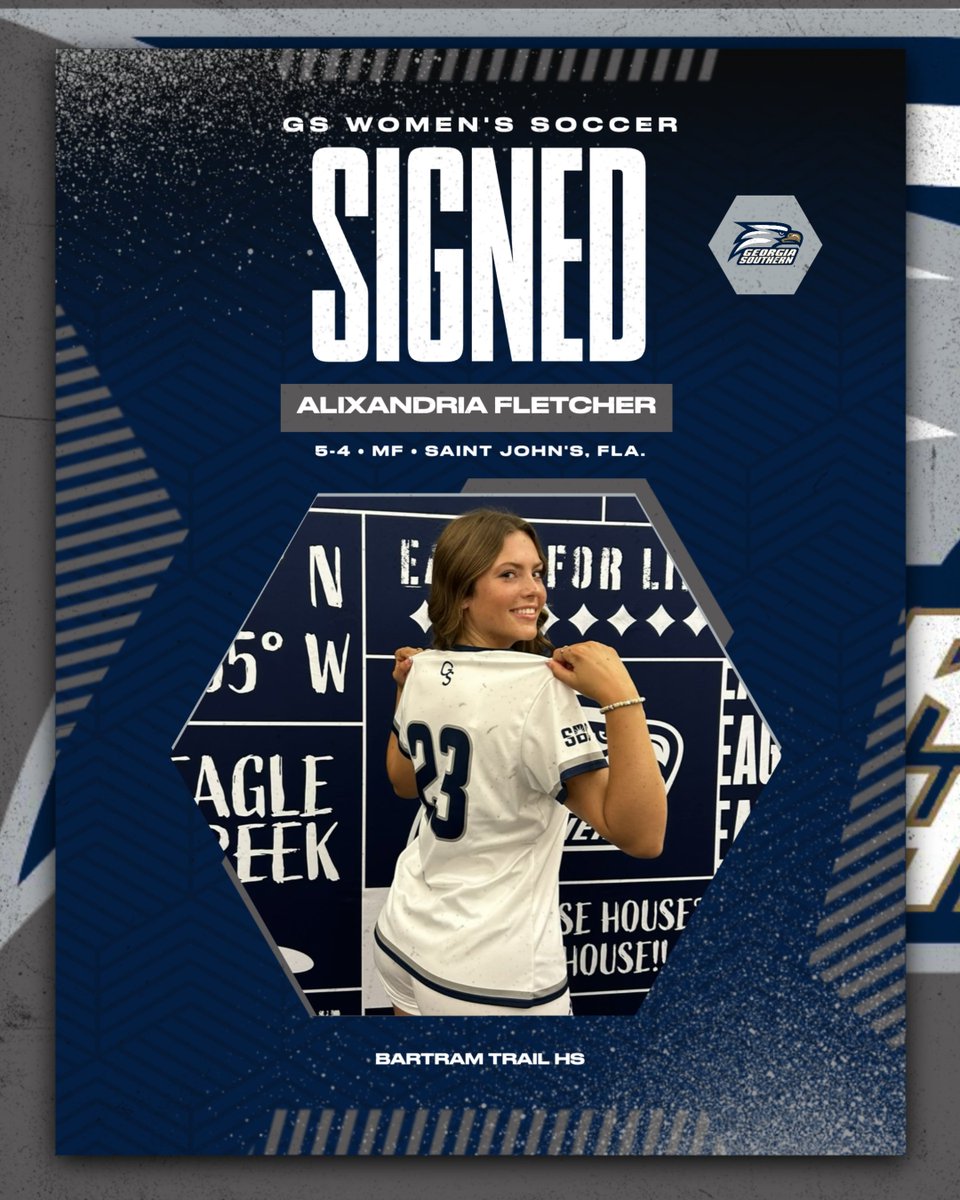 Georgia Southern Women's Soccer (@gsathletics_wso) on Twitter photo Eagle Nation, our final signee for the '25 early period is Alixandria Fletcher!
#HailSouthern | <a href="/alixandriaflet1/">Alixandria Fletcher</a> Eagle Nation, our final signee for the '25 early period is Alixandria Fletcher!
#HailSouthern | <a href="/alixandriaflet1/">Alixandria Fletcher</a>
