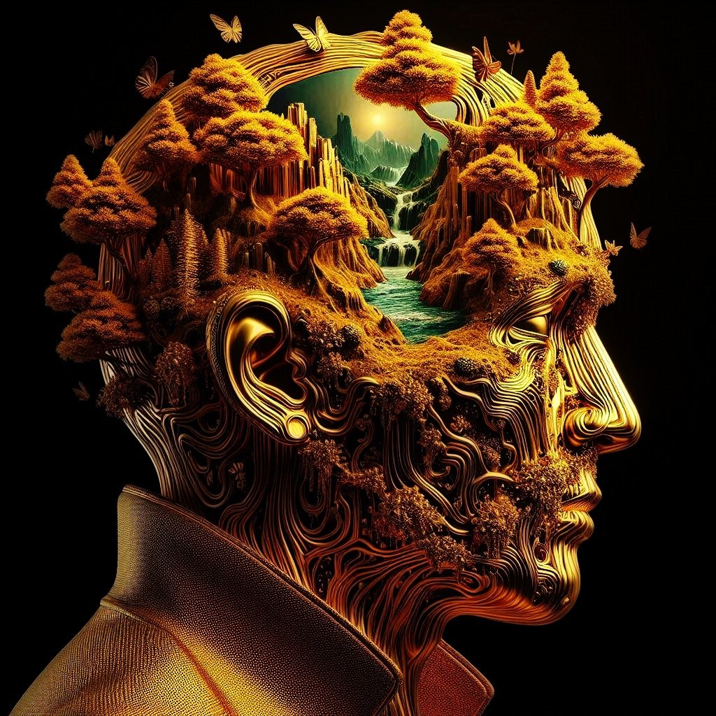 Explore the landscapes of the mind where imagination runs wild.🌟✨ #SurrealArt #ImaginationUnleashed
#CreativeThoughts #Mindscapes #FantasyArtwork #ViralArt #Dreamscape #nftCommunity #DigitalFantasy #NFTArt #ArtisticVision #InnerWorlds #ImaginativeArt #NFTCollectors #CryptoArt