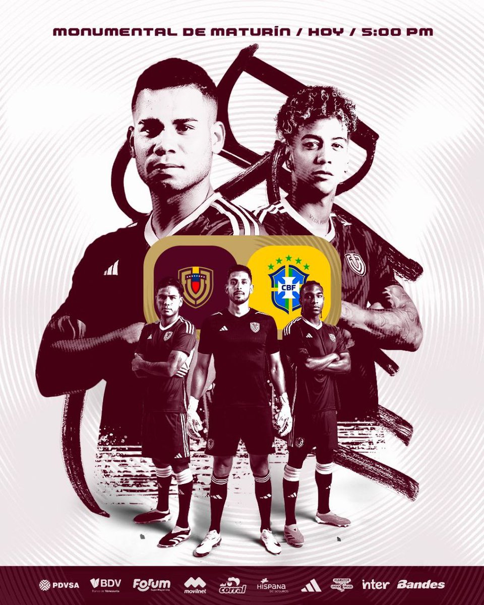 MATCHDAY!

⏰ 05:00PM.
🆚 Brasil 
📺 Televen