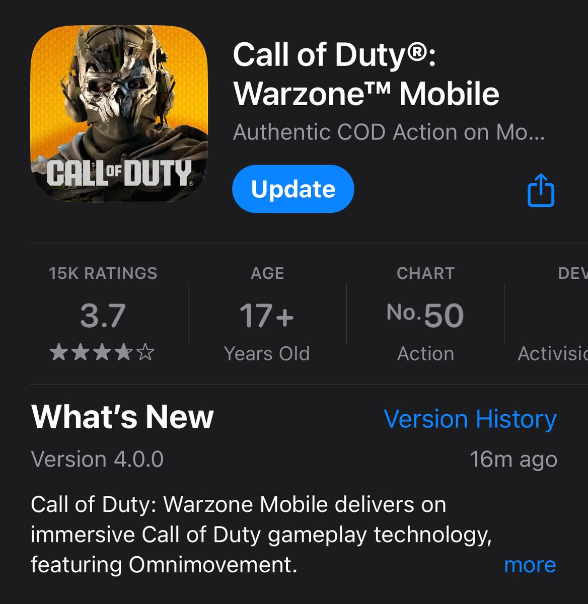 Warzone Mobile Black Ops 6 UPDATE NOW AVAILABLE on APP STORE &amp; PLAY STORE 

#warzonemobile