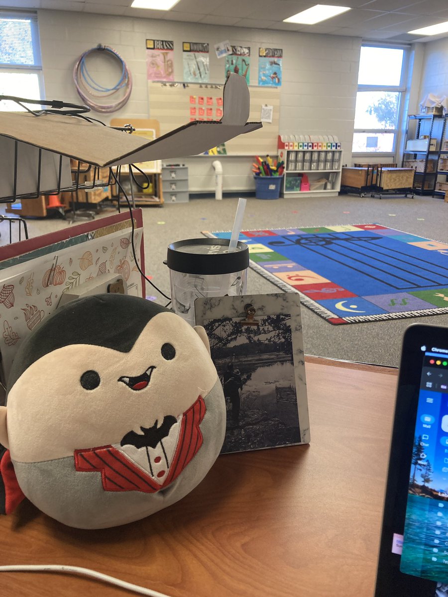 My 2nd grader begged for Vlad to have a music day at school.  He isn’t even trying to sneak Vlad into class, he wants him to hang out with me all day. 😂🥰🦇