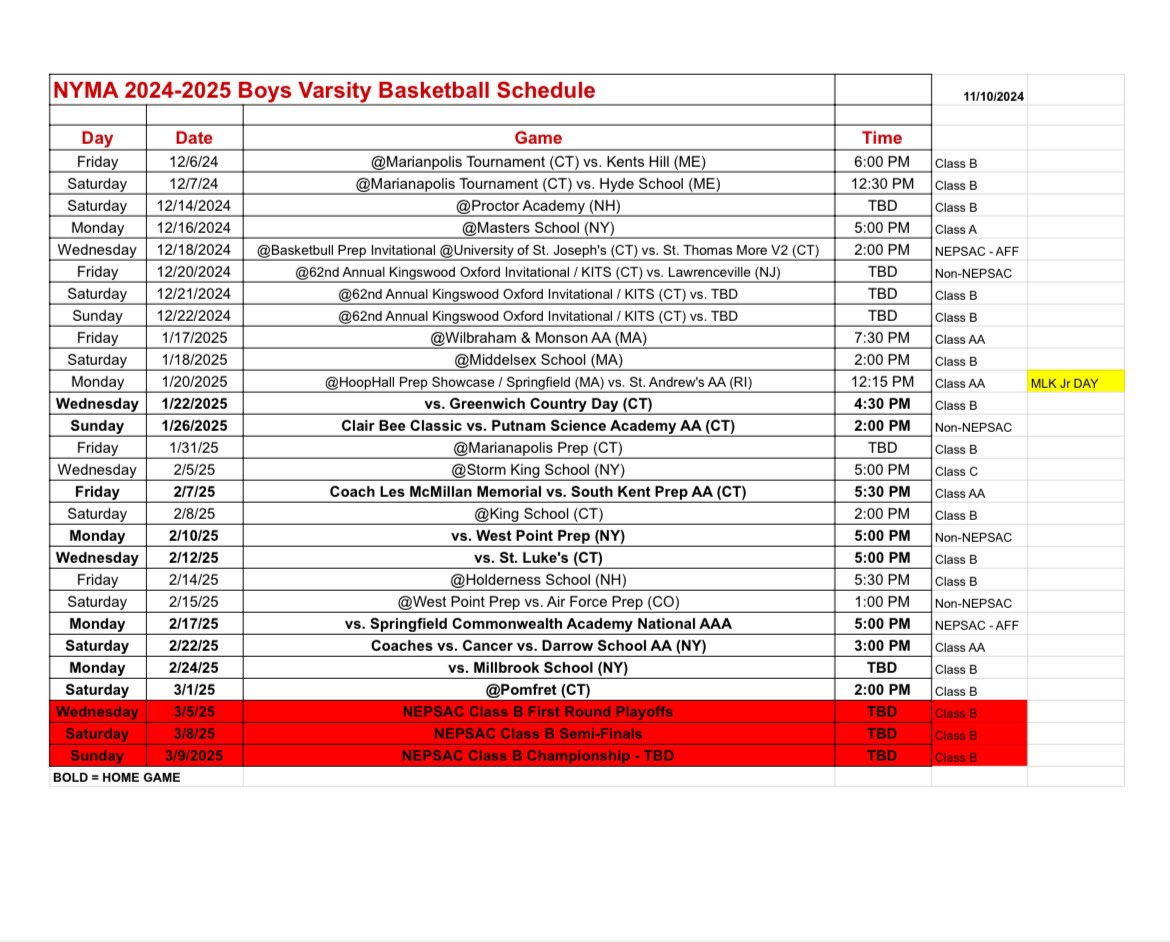 Michael “ Mikey” Ekenyere (@ekenyere14m) on Twitter photo Coaches this is my 24-25 Basketball SZN Schedule with NYMA!! <a href="/NYMA_hoops/">⚔️NYMA🏆🏆Knights Bball🏆🏆</a> <a href="/NYMA_Athletics/">NYMA_Knights_Athletics</a> <a href="/RecruitTheBronx/">RecruitTheBronx</a> <a href="/PrepHoops_NY/">Prep Hoops New York</a> <a href="/NEPrepBB/">NE Prep Mens Basketball</a> Coaches this is my 24-25 Basketball SZN Schedule with NYMA!! <a href="/NYMA_hoops/">⚔️NYMA🏆🏆Knights Bball🏆🏆</a> <a href="/NYMA_Athletics/">NYMA_Knights_Athletics</a> <a href="/RecruitTheBronx/">RecruitTheBronx</a> <a href="/PrepHoops_NY/">Prep Hoops New York</a> <a href="/NEPrepBB/">NE Prep Mens Basketball</a>