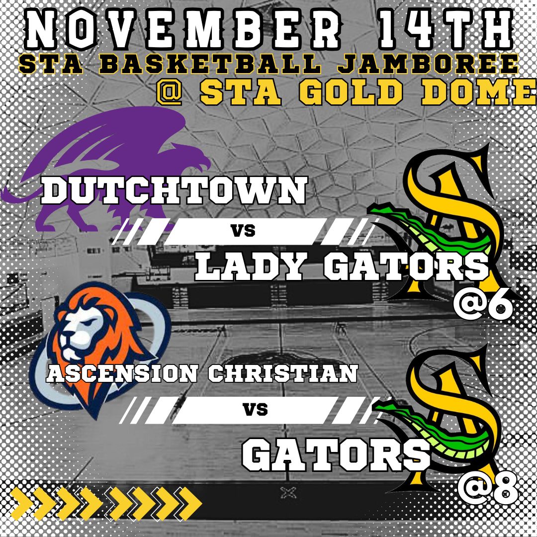 St. Amant High Lady Gator Basketball and Gator Basketball hosting STA Jamboree in the Gold Dome tonight! Come and check them out as they both start their season off! Check out their schedules for future games this season. Geaux Gators! <a href="/TravisUzee/">Travis Uzee</a>