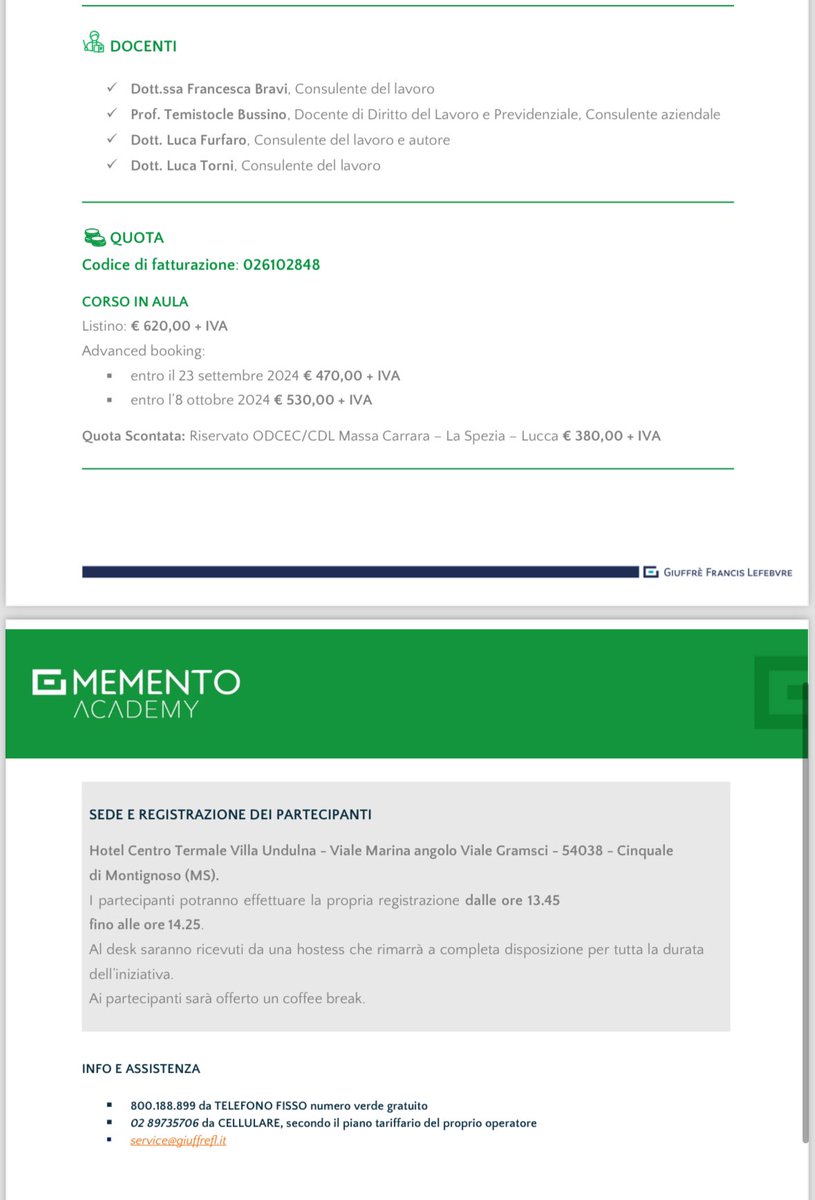 StudioBraviCdl's tweet image. Domani avrò il piacere di parlare di #congruità della manodopera,#patenteacrediti gestione del settore #edile durante il percorso ‘Focus Lavoro Più’ di @GiuffreFrancisL - Massa Carrara
#Formazione e #aggiornamento